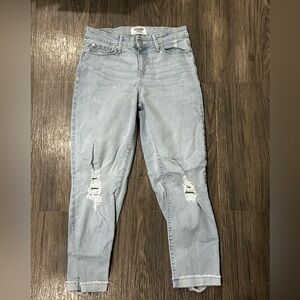 Levi's Light Blue mid rise boyfriend Distressed Jeans